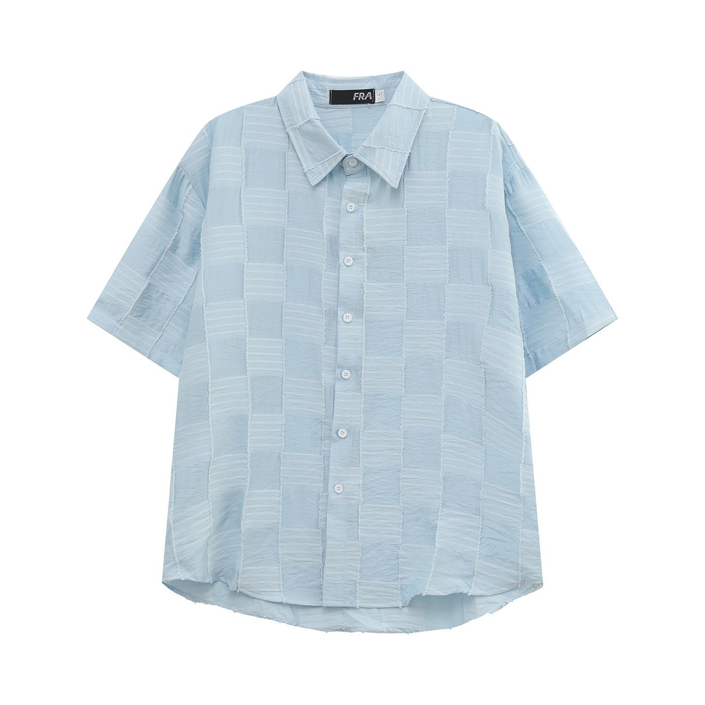Geometric Texture Oversize Short Sleeve Shirt WN24862