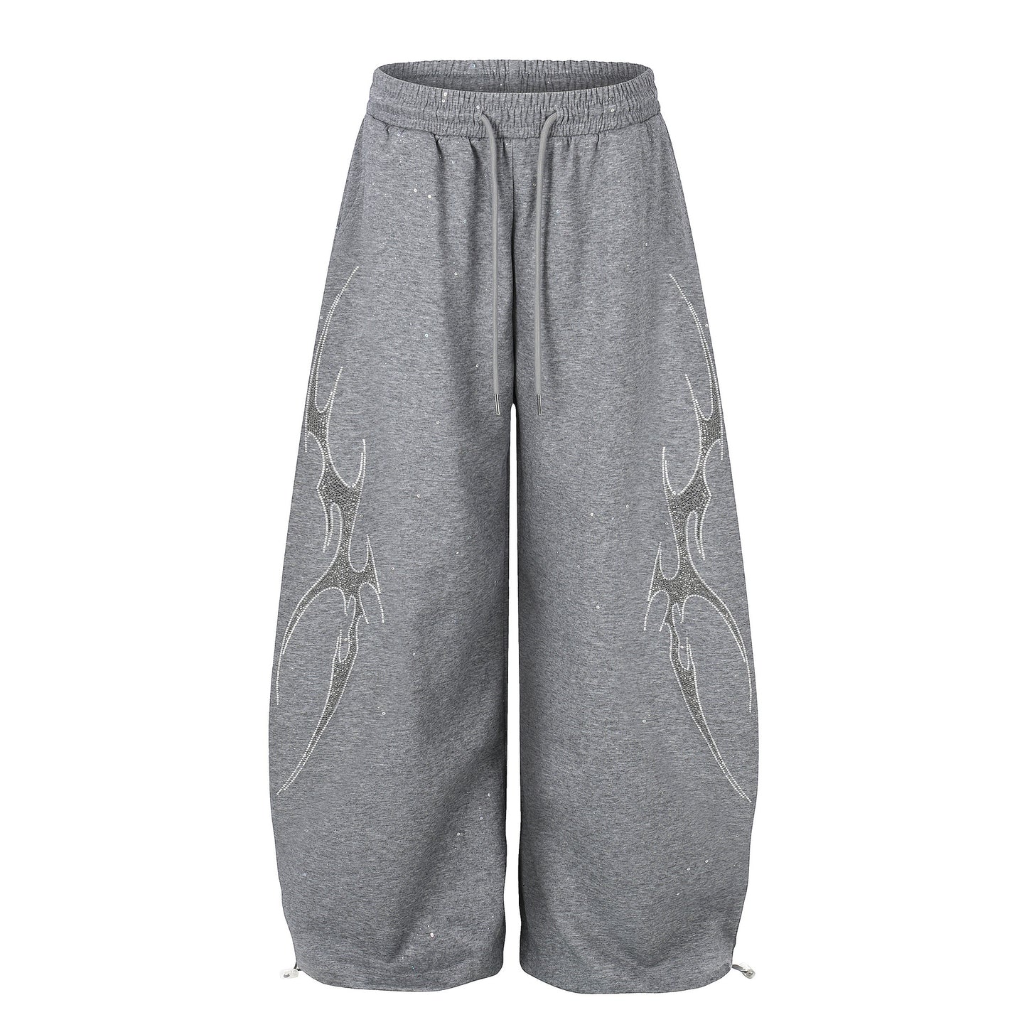 Tribal Print Drawstring Wide Leg Sweatpants WN25395