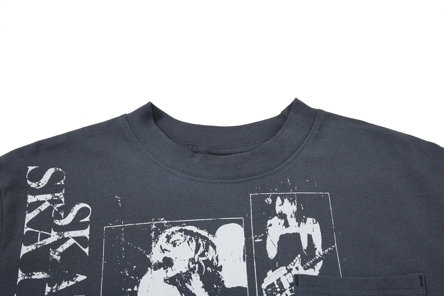 Band Print Short Sleeve T-Shirt WN26005