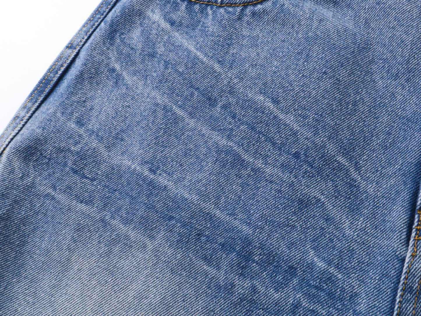 Washed Whisker Wide Leg Denim Jeans WN25481