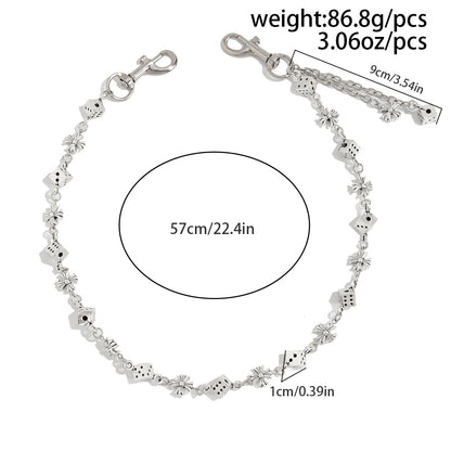 Dice Pearl Beads Pants Chain WN21060