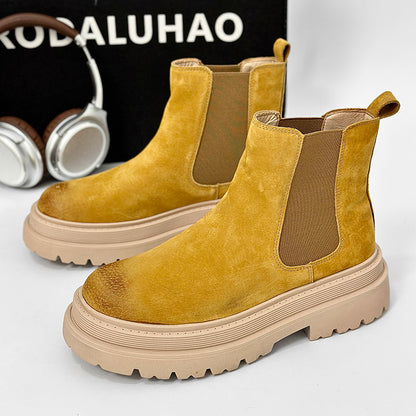 Suede Side Gore Thick Sole Short Boots WN24506