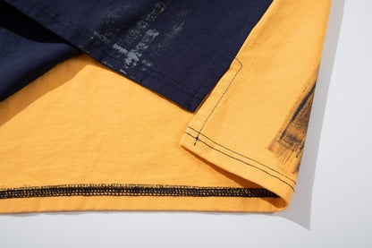 Paint Embroidery Oversize Short Sleeve Polo Shirt WN28089