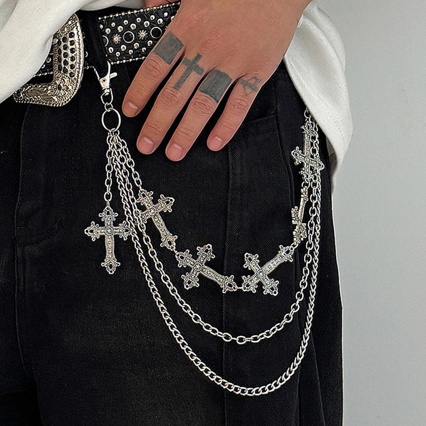 Cross Pendant Pants Chain WN21073