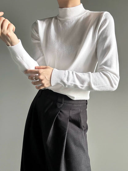 High-Neck Knit Sweater WN19654