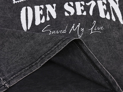 Portrait Design Washed Oversize Short Sleeve T-Shirt WN18591