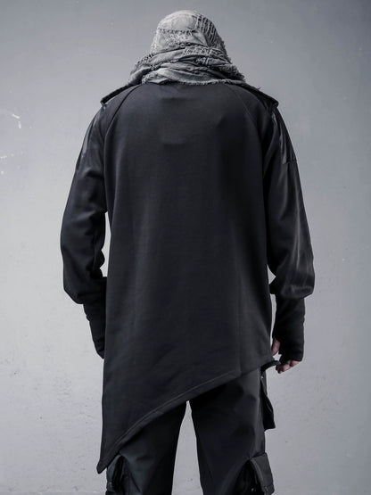 Asymmetric Mix Patch Sweatshirt WN22342