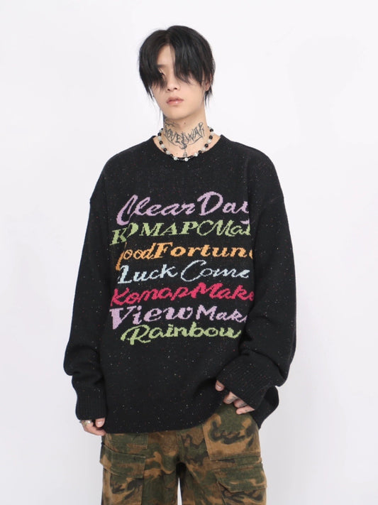 Round Neck Oversize Knit Sweater WN8712