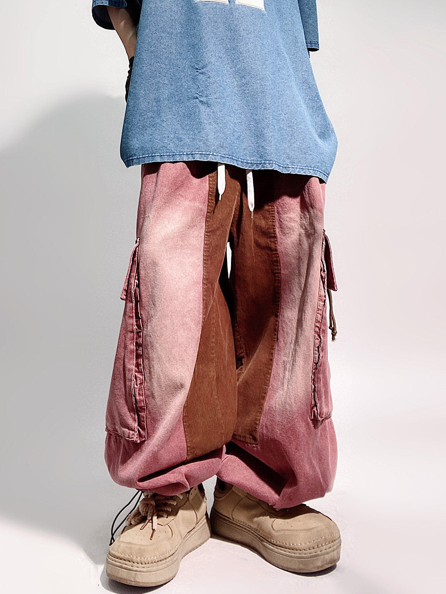 Multi Pocket Wide Leg Cargo Denim Jeans WN23979
