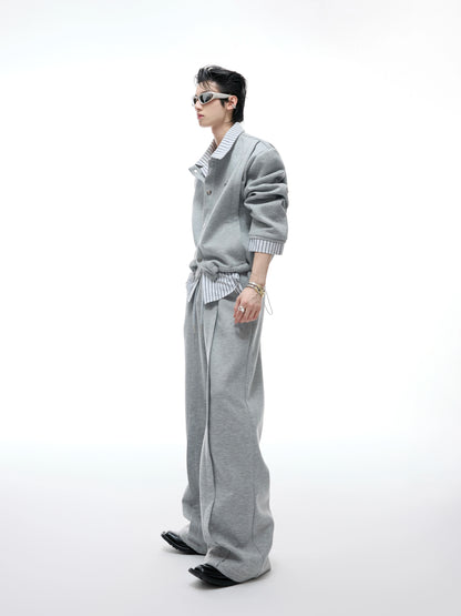 Stripe Fake Layered Jacket & Pants WN20533