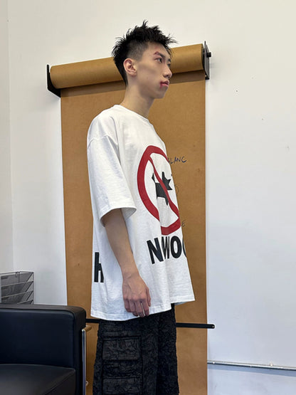 Graphic Print Oversize Short Sleeve T-Shirt WN21280