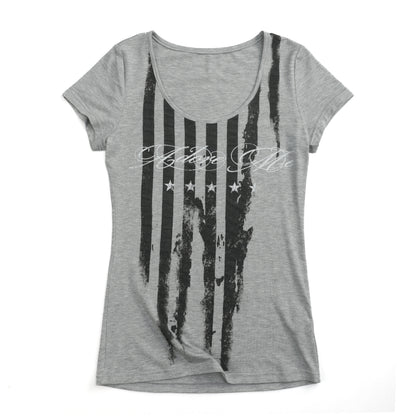 Stripe Star Logo Print Short Sleeve T-Shirt WN27231