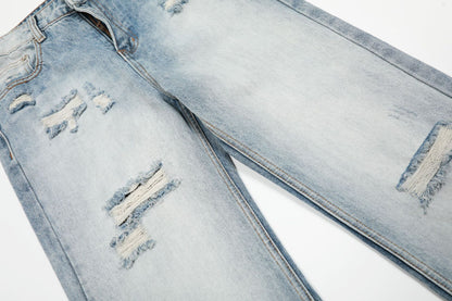 Washed Damage Flare Denim Jeans WN26068