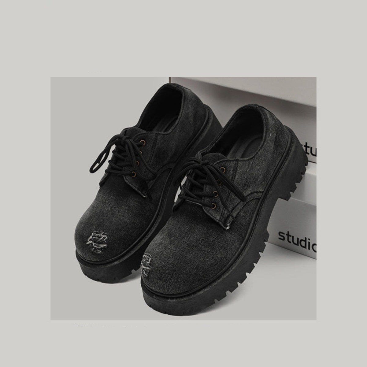 Cartoon Embossed Platform PU Leather Shoes WN23540