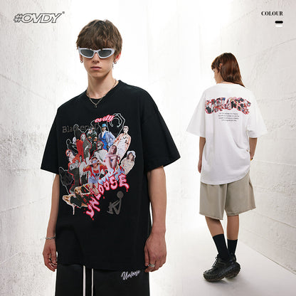 Anime Graphic Oversize Short Sleeve T-Shirt WN12474