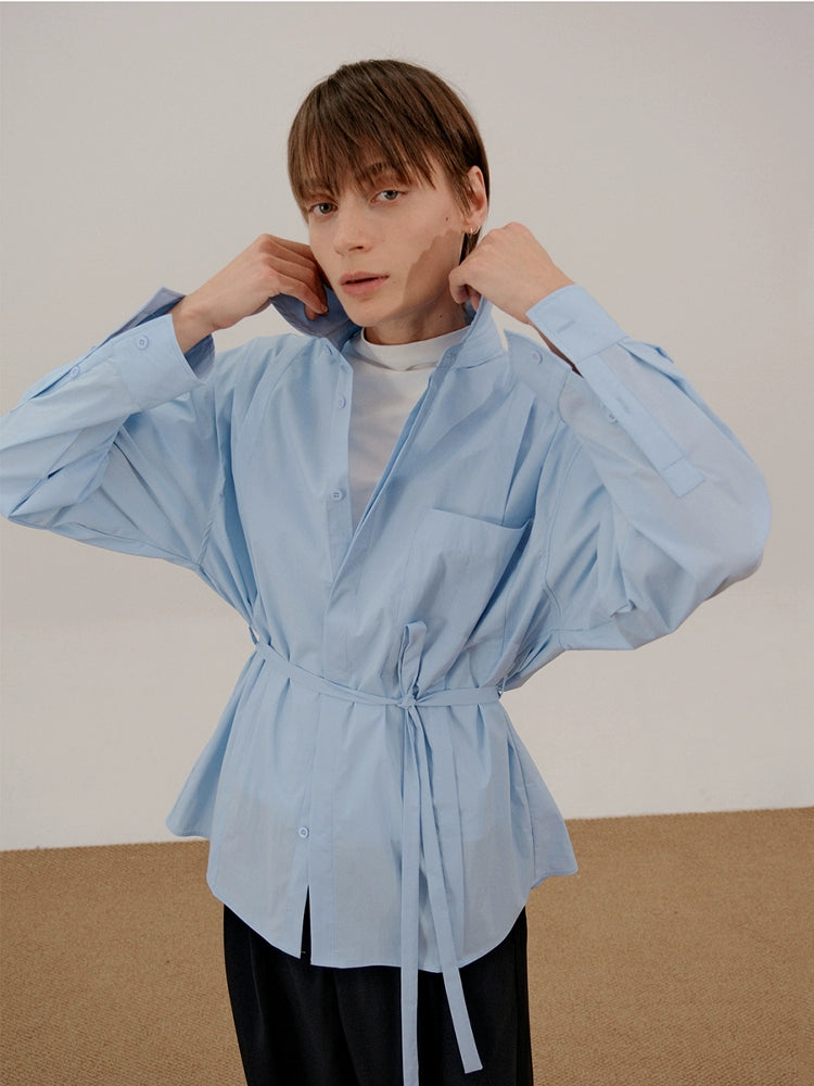 Belted Long Sleeve Shirt WN21532