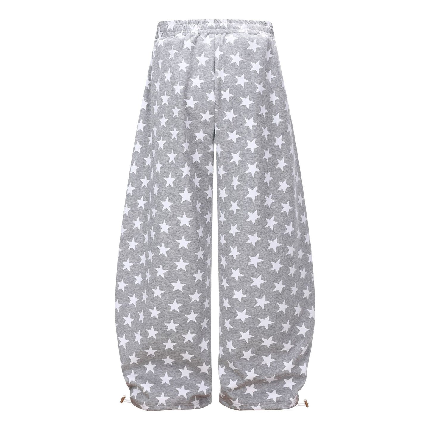 All-Over Print Deconstruction Wide Leg Curved Sweatpants WN25877