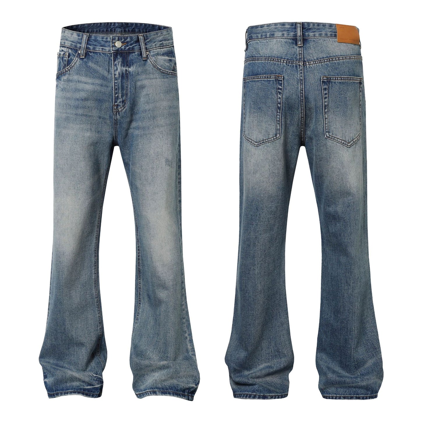 Washed Flare Denim Jeans WN26032