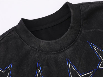 Star Rhinestone Short Sleeve T-Shirt WN26753
