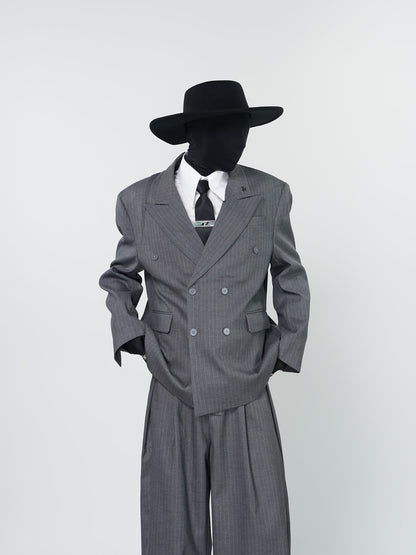 Stripe Tailored Jacket & Stripe Wide Leg Trousers Setup WN24295