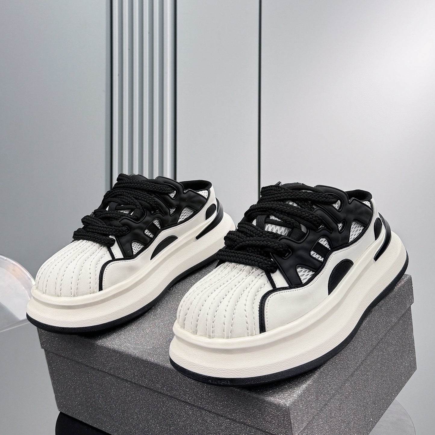 Chunky Platform Shell Toe Sneaker Mules WN24845