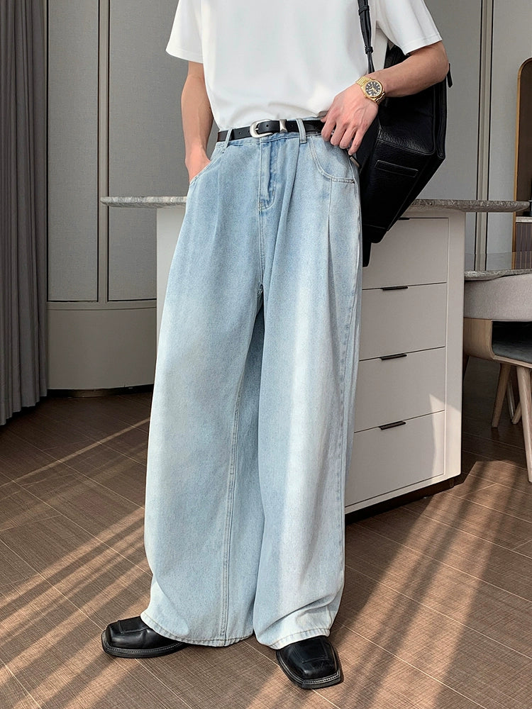 Washed Wide Leg Denim Jeans WN20417