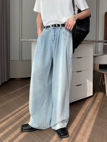 Washed Wide Leg Denim Jeans WN20417