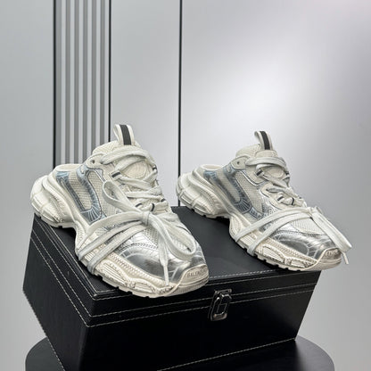 Metallic Panel Rope Lace Slip-On Shoes WN24630
