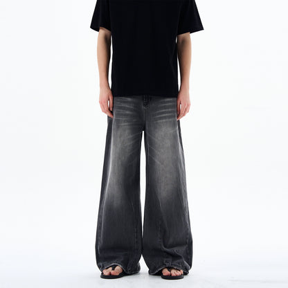 Washed Wide Leg Denim Jeans WN19208