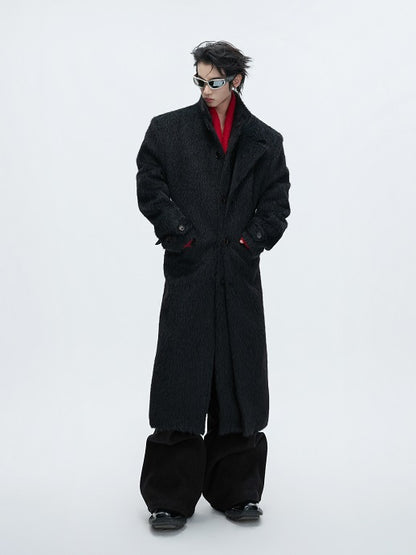 Textured Wool Long Coat WN22628