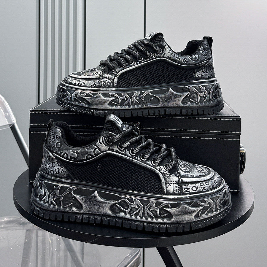 Thick-Soled Lace Mesh Sneakers WN24803