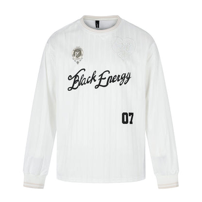 Heart Patch Letter Graphic Long Sleeve T-Shirt WN28098