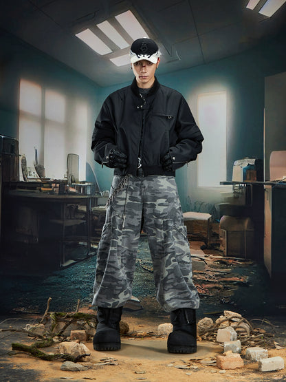 3D Cut Embroidery Letter Print Short Jacket WN20597