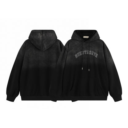 Washed Letter Embroidery Oversize Hoodie WN11515