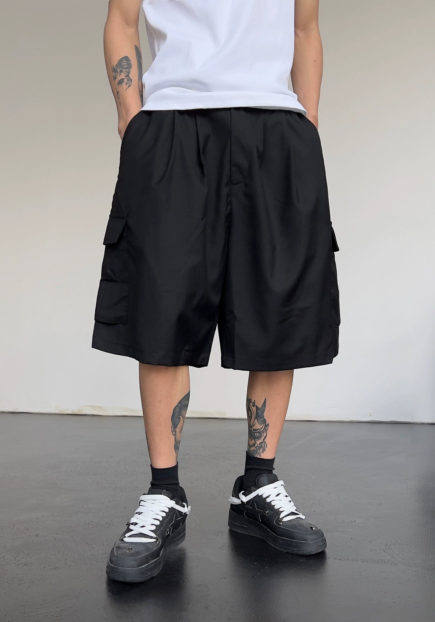 Big Pocket Wide-leg Short Pants WN5679 – WONDER NOAH