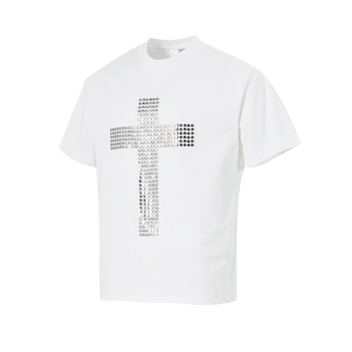 Cross Patch Beads Short Sleeve T-Shirt WN26082