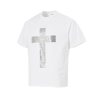 Cross Patch Beads Short Sleeve T-Shirt WN26082