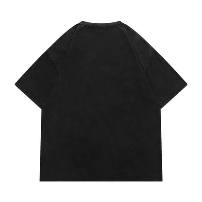 Graphic Design Washed Short Sleeve T-Shirt WN16808