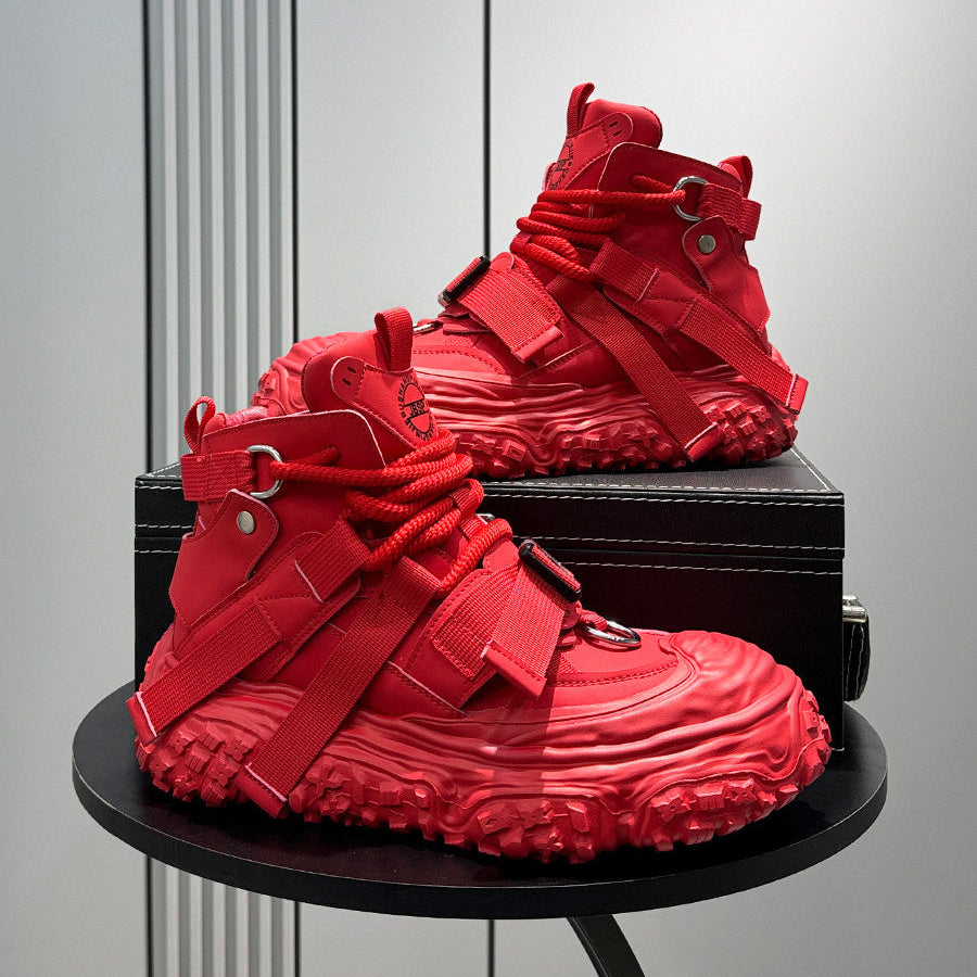 Strap Buckle Platform Chunky Sole Sneakers WN24644