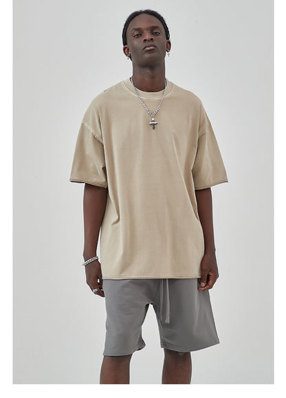 Oversize Washed Short-sleeve T-shirt WN6626