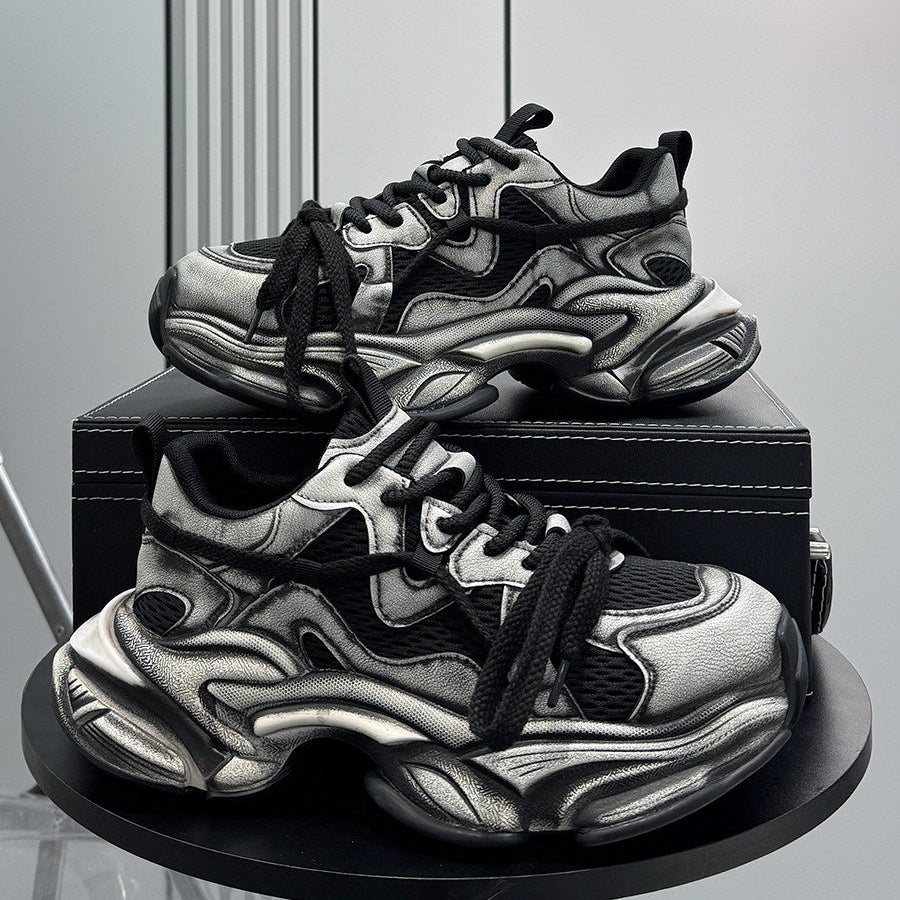 Mesh Panel Chunky Sole Sneakers WN24609