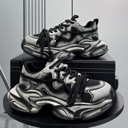 Mesh Panel Chunky Sole Sneakers WN24609