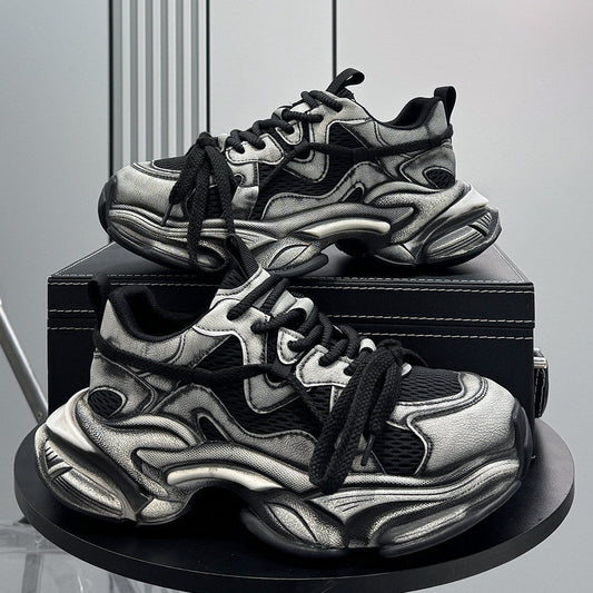Mesh Panel Chunky Sole Sneakers WN24609