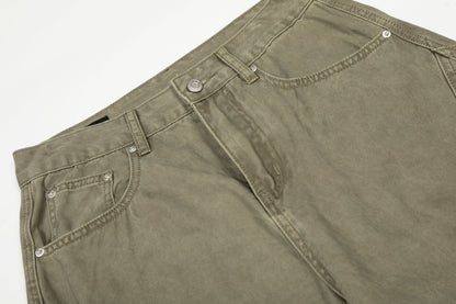 Washed Multi Pocket Curved Cargo Pants WN26016