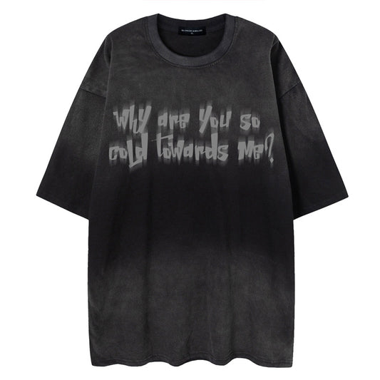 Oversize Skull Print Short Sleeve T-Shirt WN16505