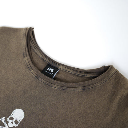 Skull Flag Washed Short Sleeve T-Shirt WN25649