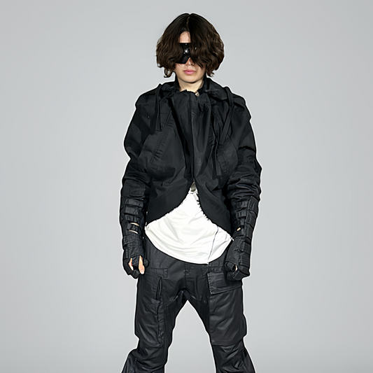 Deconstructed Waxed Damage Robe Jacket WN21989