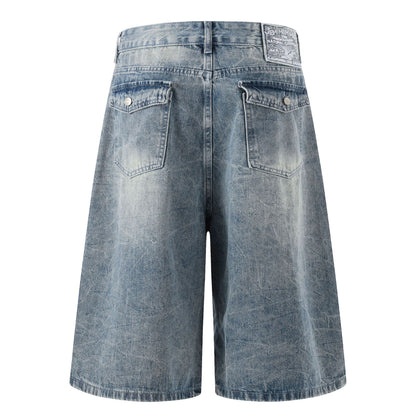 Lightning Graphic Denim Half Jeans WN26002