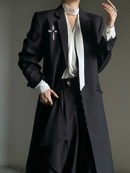 Structured Shoulder Long Coat WN23129