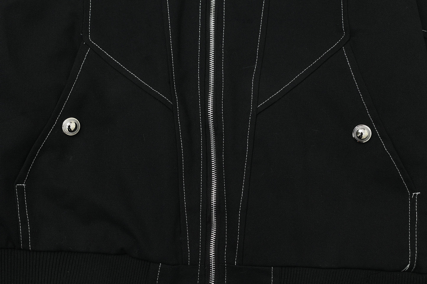 Metal Buttons Patchwork Hooded Jacket WN16109